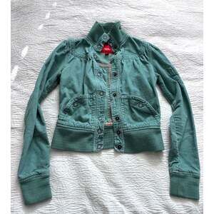 Mossimo Teal Corduroy Jacket XS Y2K